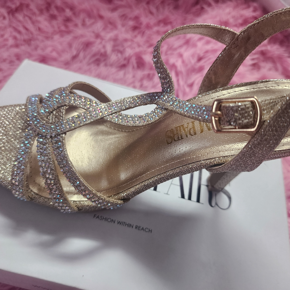 Dazzling Gold Strappy Heels
